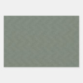 Feuille De Papier Cadeau Herringbone tweete classique sage vert Noël (Devant 2)