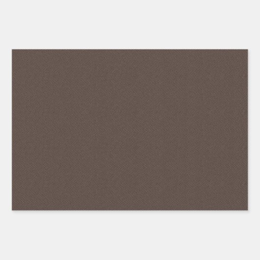 Feuille De Papier Cadeau Herringbone tweeté rustique brun Noël vacances (Devant 2)