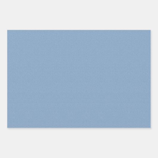 Feuille De Papier Cadeau Herringbone tweeté simple classique bleu clair (Devant)
