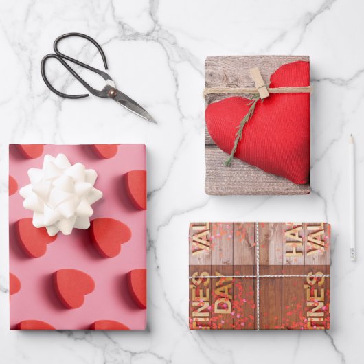 Feuille De Papier Cadeau Heureuse Sainte-Valentin (Recto)