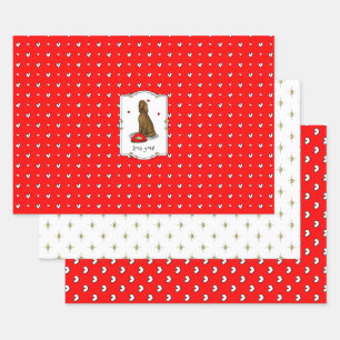 Feuille De Papier Cadeau Heureuse Sainte-Valentin Be Mine Irish Setter (rou