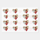 Feuille De Papier Cadeau Heureuse Sainte-Valentin Heart Photo Simple (Devant)