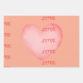 Feuille De Papier Cadeau Heureuse Sainte-Valentin Hugs & Kisses Aimer Perso (Devant 2)