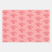 Feuille De Papier Cadeau Heureuse Sainte-Valentin Pretty Blush Pink Heart (Devant 3)