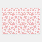 Feuille De Papier Cadeau Heureuse Sainte-Valentin Pretty Blush Pink Heart (Devant)