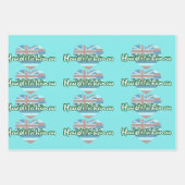 Feuille De Papier Cadeau Heureux. Anniversaire en Hawaï (Devant 3)