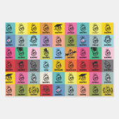 Feuille De Papier Cadeau HEUREUX et merdique (Devant 3)