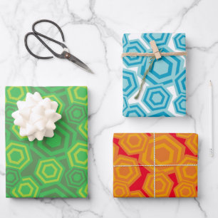 Feuille De Papier Cadeau Hexagons