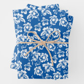 Feuille De Papier Cadeau Hibiscus bleu d'Hawaï (En situation)