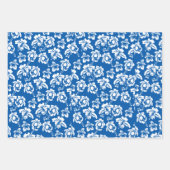 Feuille De Papier Cadeau Hibiscus bleu hawaïen Flowe (Devant 3)