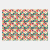 Feuille De Papier Cadeau Hibiscus coloré Motif (Devant 2)