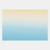 Feuille De Papier Cadeau Hibiscus Floral de Pêche Rose Aqua Jaune (Devant 2)