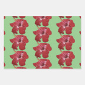 Feuille De Papier Cadeau Hibiscus rouge Mele Kalikimaka (Devant 2)
