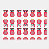 Feuille De Papier Cadeau Hibou (Devant 2)
