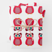 Feuille De Papier Cadeau Hibou (En situation)