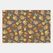 Feuille De Papier Cadeau Hibou Oiseau Nature Animaux mignons (Devant 3)