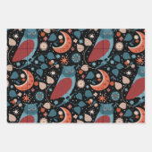 Feuille De Papier Cadeau Hibou Oiseau Nature Animaux mignons (Devant 2)