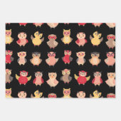 Feuille De Papier Cadeau Hibou Oiseau Nature Animaux mignons (Devant)