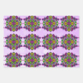 Feuille De Papier Cadeau Hibou, papillon et libellule Anniversaire (Devant)