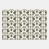 Feuille De Papier Cadeau Hiéroglyphes égyptiens anciens enveloppant des feu (Devant)