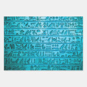 Feuille De Papier Cadeau Hiéroglyphes égyptiens anciens enveloppant un jeu  (Devant 3)