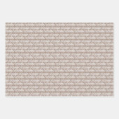 Feuille De Papier Cadeau Hip Taupe Brown Beige Blanc Abstrait Zigzag Art (Devant 2)