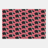 Feuille De Papier Cadeau Hippopotames de Noël (Devant 3)