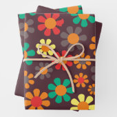 Feuille De Papier Cadeau Hippy Flower Daisy (En situation)