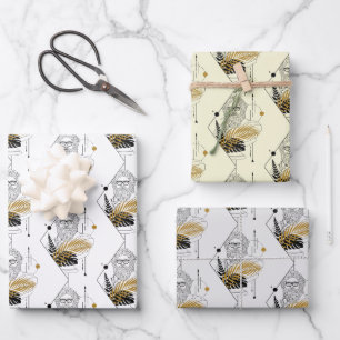 Feuille De Papier Cadeau Hipster Zeus Grec Dieu Motif