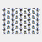 Feuille De Papier Cadeau Hiver agréable, chouette (Devant 3)