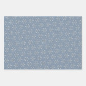 Feuille De Papier Cadeau Hiver Bleu Polyvalent (Devant 3)