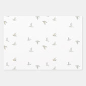 Feuille De Papier Cadeau Hiver gris et blanc Assorti (Devant 3)