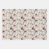 Feuille De Papier Cadeau Hiver Magnolia Floral Neutral (Devant 3)