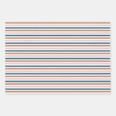 Feuille De Papier Cadeau Hiver Moderne Boho Flammes de neige Bleu Noël (Devant 3)