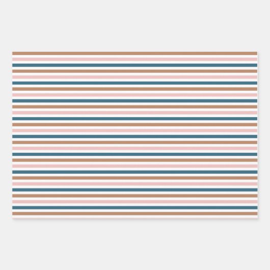 Feuille De Papier Cadeau Hiver Moderne Boho Flammes de neige Bleu Noël (Devant 3)