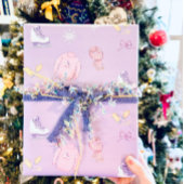 Feuille De Papier Cadeau Hiver Wonderland Figure Patinage Patinage sur glac