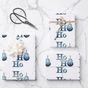 Feuille De Papier Cadeau Ho ! Ho ! Ho ! Art de Noël