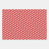 Feuille De Papier Cadeau Ho. Ho. Ho. Black, White & Red Chic & Stylish (Devant 3)