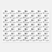 Feuille De Papier Cadeau Ho Ho Ho rouge vert blanc noir (Devant)