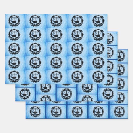 Feuille De Papier Cadeau Hockey sur glace (Lot)