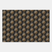 Feuille De Papier Cadeau HOGWARTS™ Crest doré (Devant)