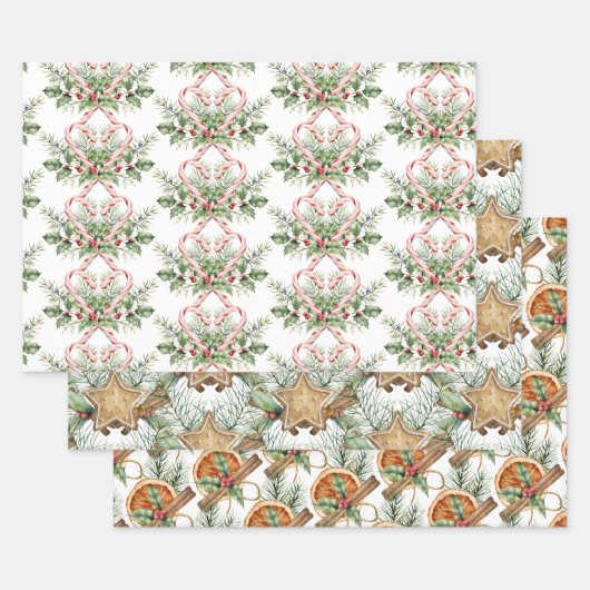 Feuille De Papier Cadeau Holiday Sweets Wrapping Paper (Lot)
