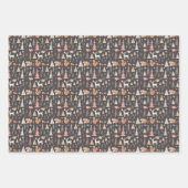 Feuille De Papier Cadeau Holiday Winter Père Noël Snowmen (Devant)