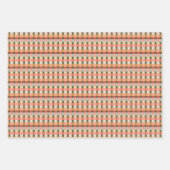 Feuille De Papier Cadeau Holiday Wrapping Paper Flat Sheet Set of 3 (Devant 3)