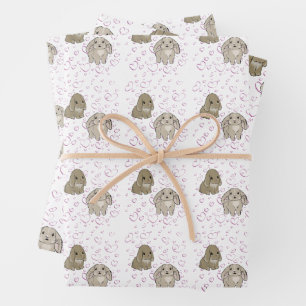 Feuille De Papier Cadeau Holland lop bunnies