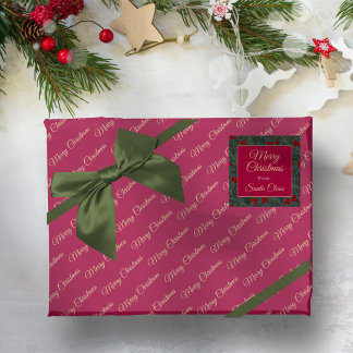 Feuille De Papier Cadeau Holly Berries Christmas