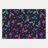 Feuille De Papier Cadeau Holly Berry Noël Motif sans couture (Devant)