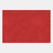 Feuille De Papier Cadeau Holly et Berries, Cuir rouge, Set texturé vert (Devant 3)