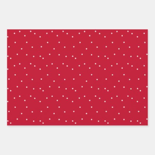 Feuille De Papier Cadeau Holly Pois En vichy Retro rose rouge Noël (Devant 2)