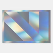 Feuille De Papier Cadeau Hologramme géométrique moderne Pastel Rainbow Part (Devant 3)